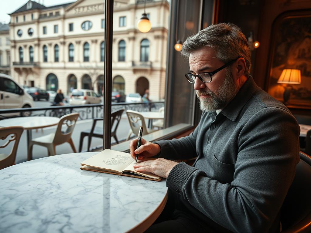 Coffee, Sketches, and Whispers of Disquiet in Vienna